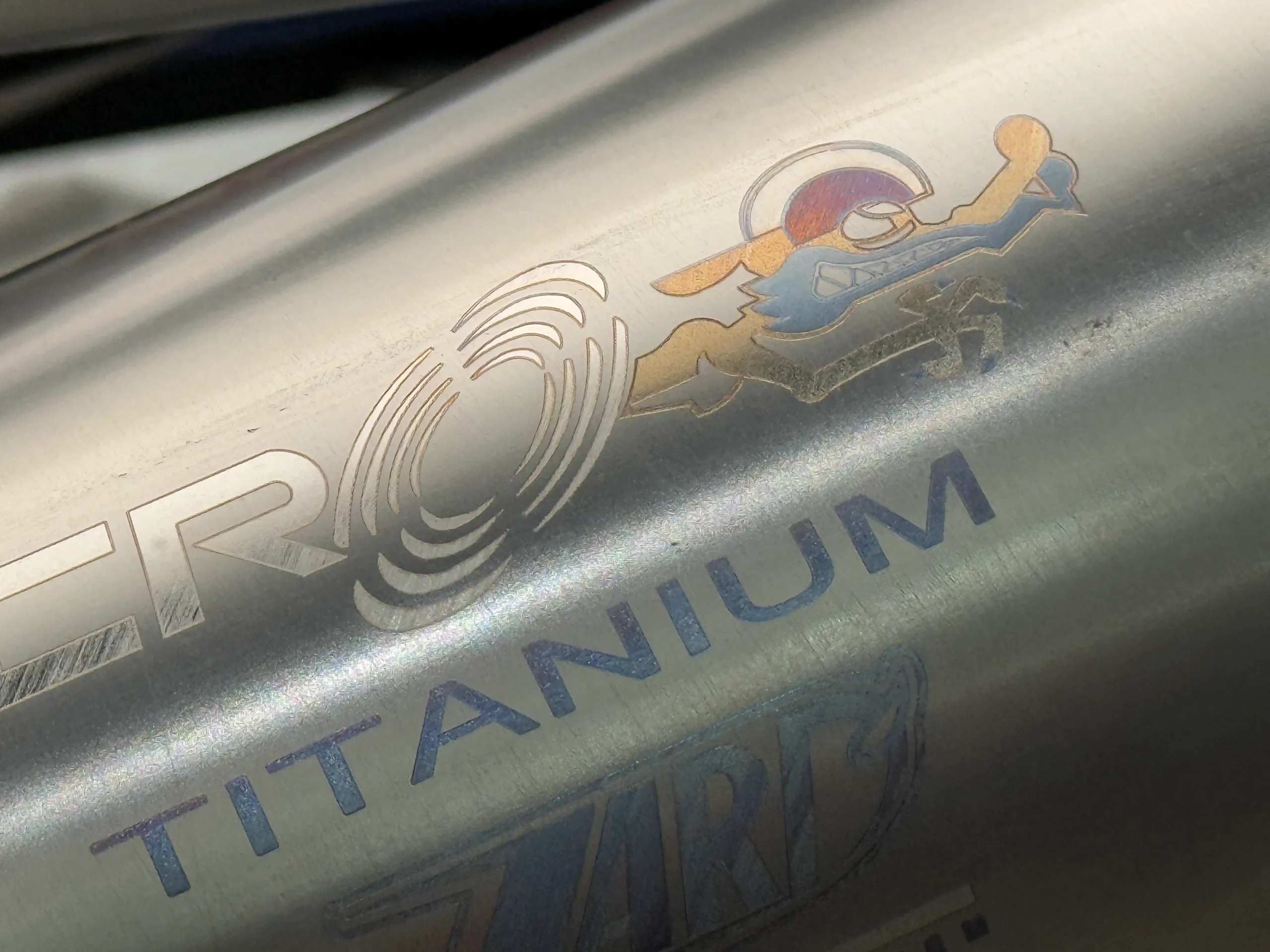 NCR New Blue etched on the exhaust outlet