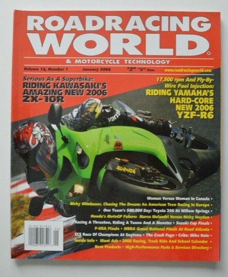 A Roadracing World cover from January 2006, the period the New Blue was announced in
