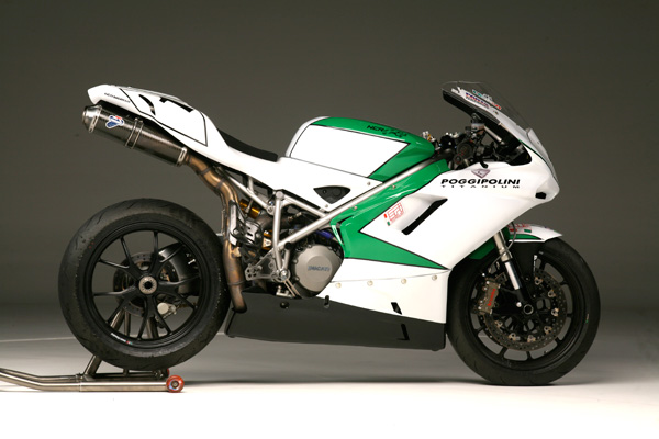 The NCR 848 in profile, carbon bodywork over the trellis